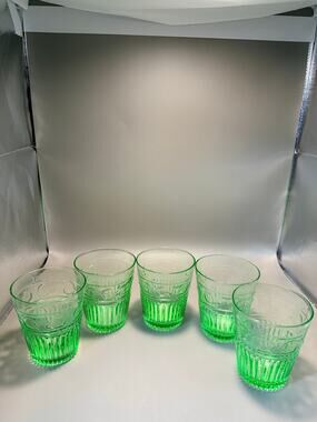 Five Depression Glass Collection" produced by Park Designs Juice Glasses
